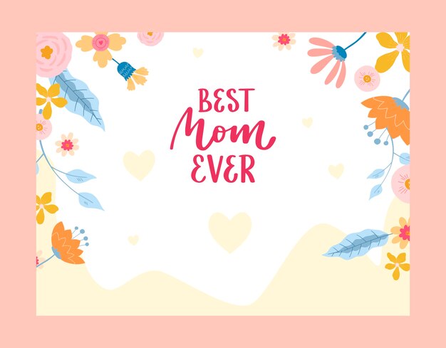 Flat mother's day photocall template