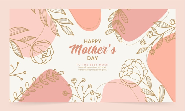 Free vector flat mother's day twitch background