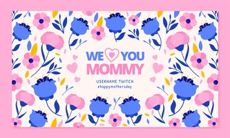 Flat mother's day twitch background