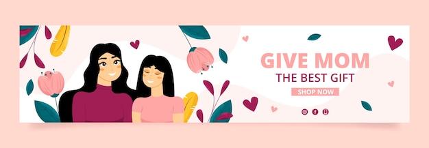 Flat mother's day twitch banner