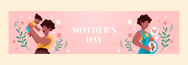 Flat mother's day twitch banner