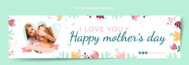 Flat mother's day twitch banner