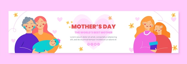 Flat mother's day twitch banner
