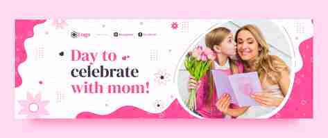 Free vector flat mother's day twitter header