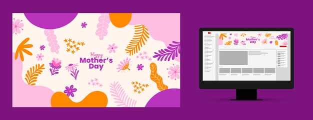 フラット母の日YouTubeチャンネルアート