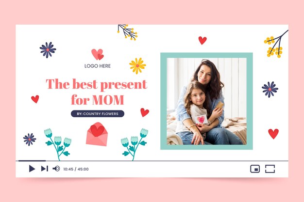 フラット母の日youtubeサムネイル
