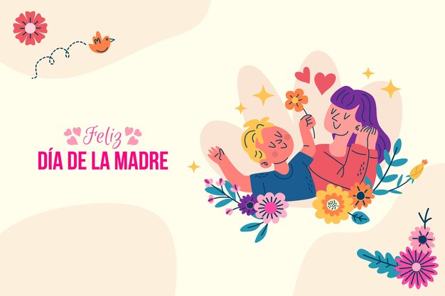 Плоский день матери на испанском языке
