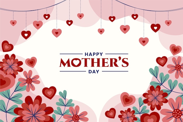 Flat mothers day background