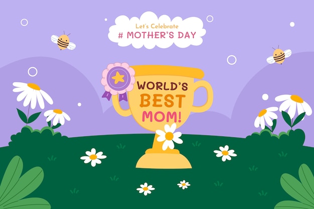 Free vector flat mothers day background