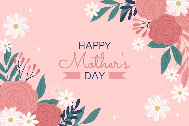 Free vector flat mothers day background
