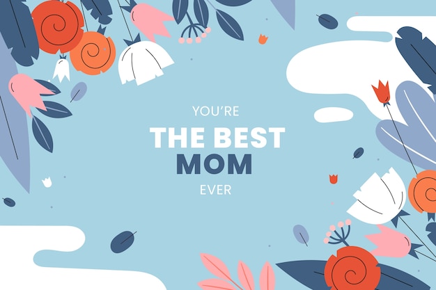 Free vector flat mothers day background