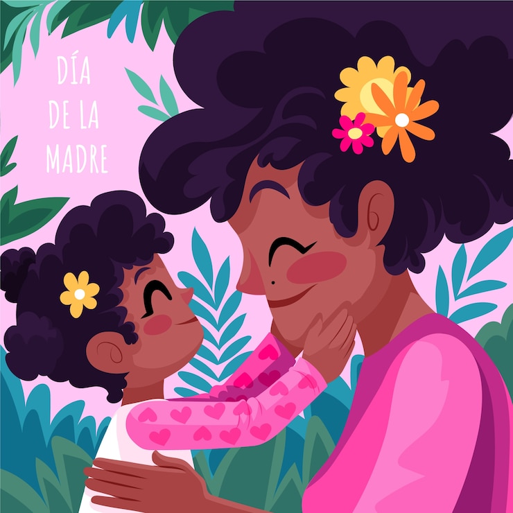 Free Vector flat mothers day illustration in spanish