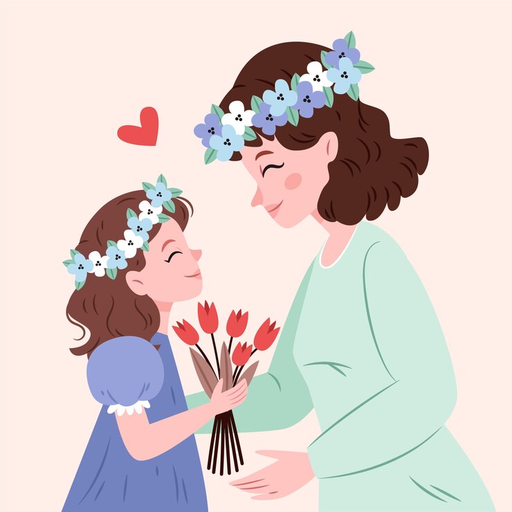 무료 Vector 플랫 어머니의 날 그림