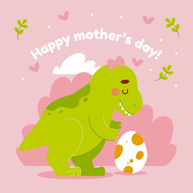 Flat mothers day illustration