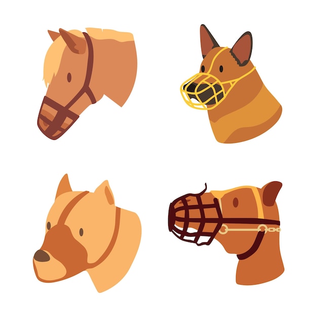 flat muzzled dogs pack
