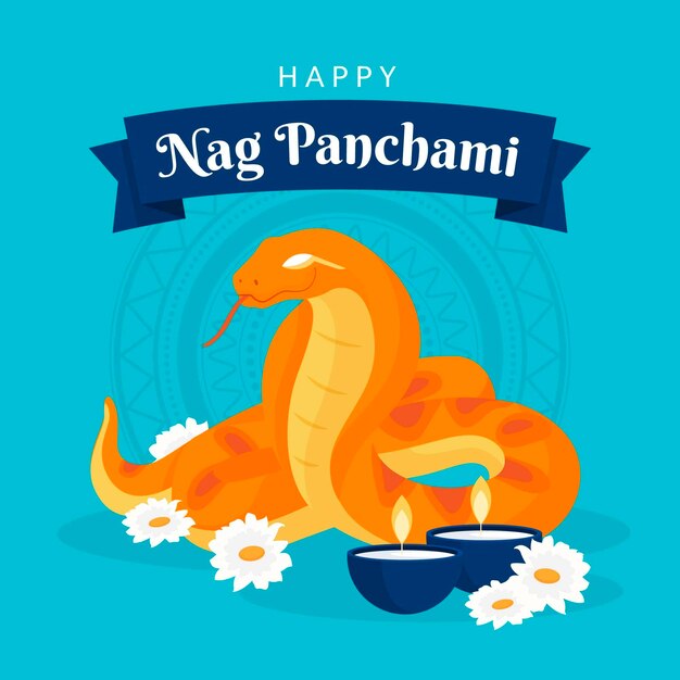 플랫 nag panchami 그림