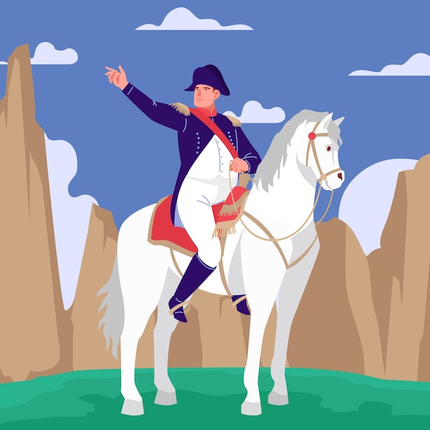 Free vector flat napoleon illustration