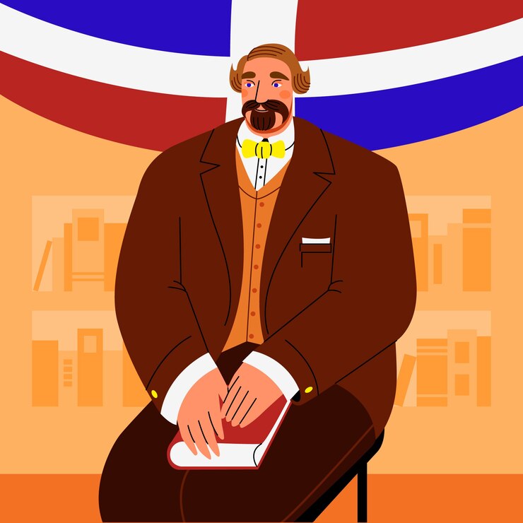 Free Vector flat natalicio de juan pablo duarte illustration