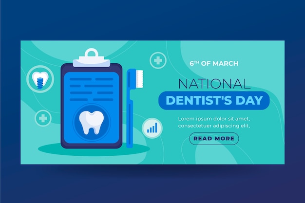 フラット全国歯科医の日の水平バナー