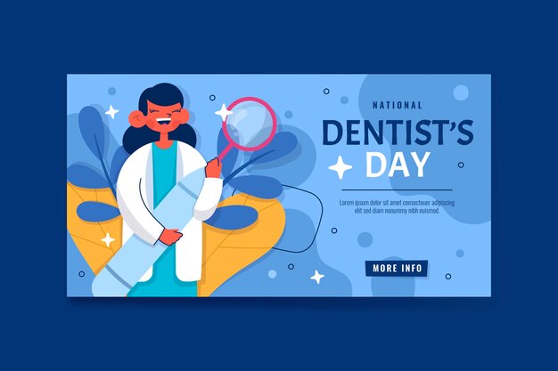 フラット全国歯科医の日の水平バナー