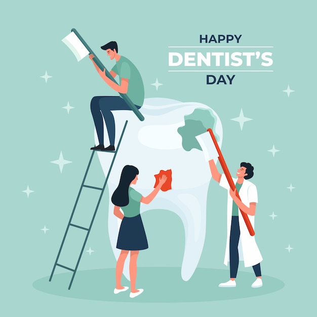 Плоский национальный день стоматолога