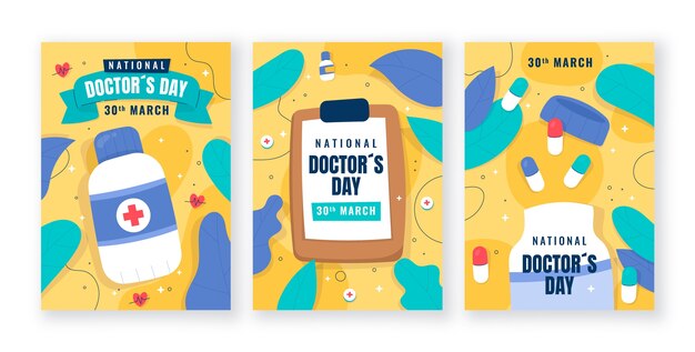 Коллекция поздравительных открыток ко дню национального врача