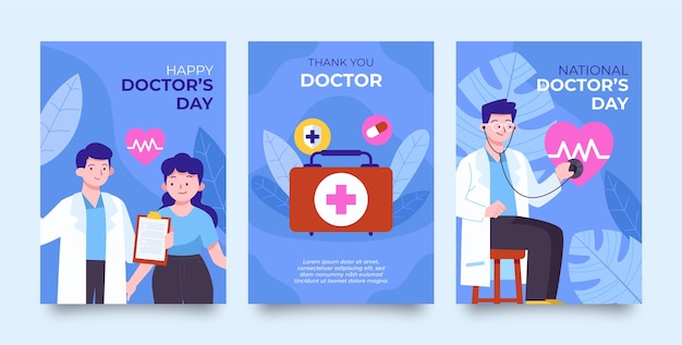 Коллекция поздравительных открыток ко дню национального врача