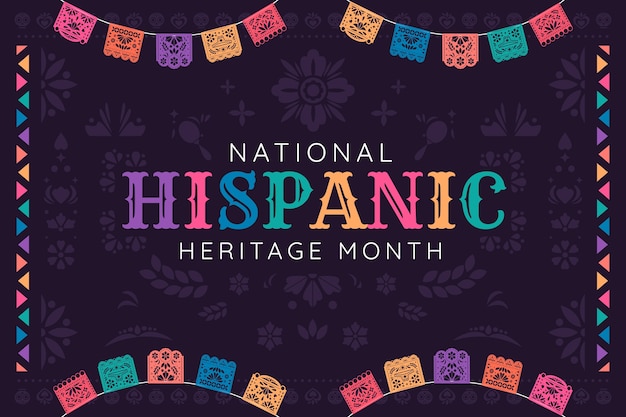 Flat national hispanic heritage month background