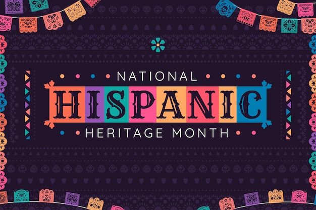 Free vector flat national hispanic heritage month background