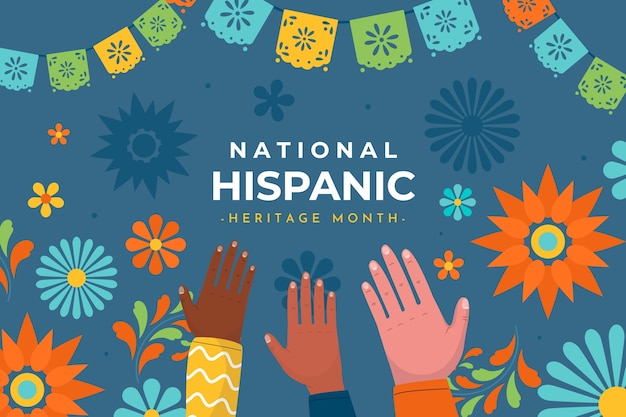 Flat national hispanic heritage month background