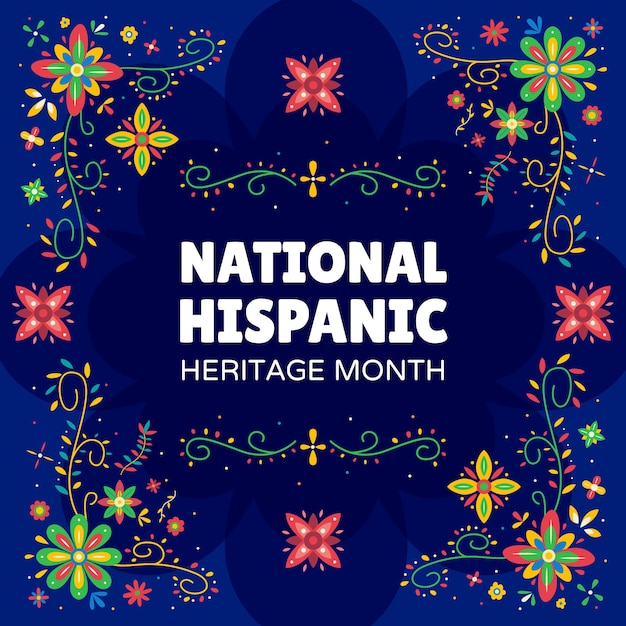 Flat national hispanic heritage month background