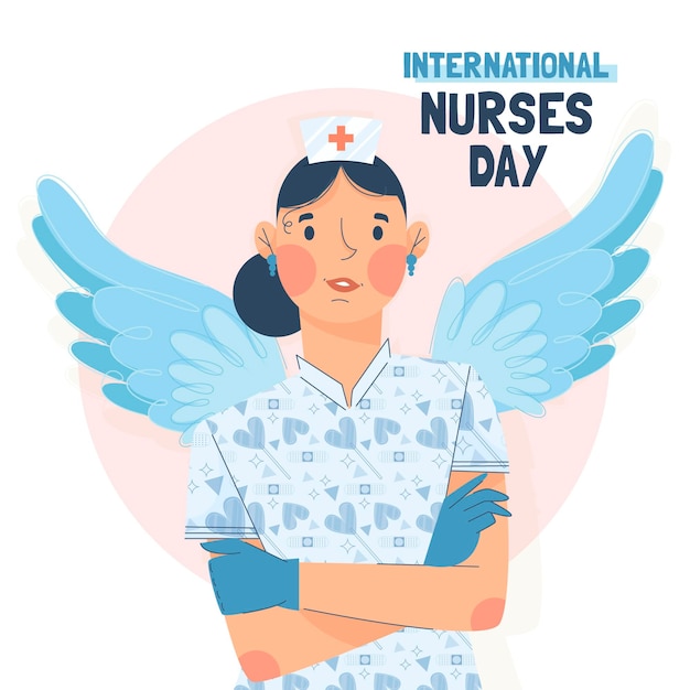 Free vector flat national nurses day illustration