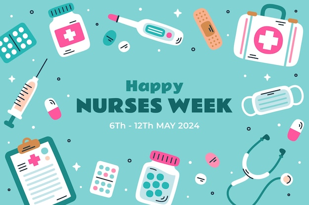 Free vector flat national nurses week background