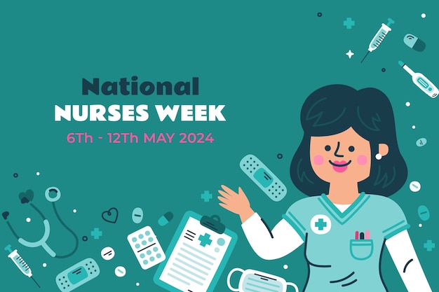 Free vector flat national nurses week background