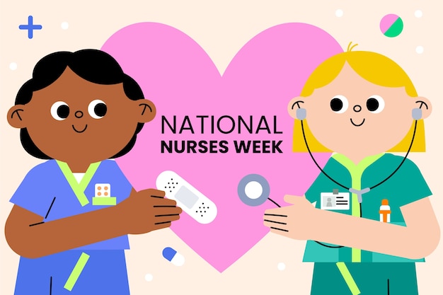 Free vector flat national nurses week background