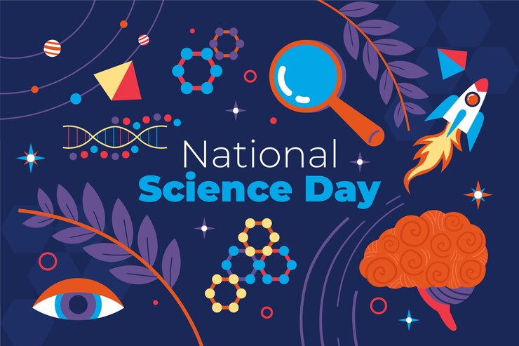 Free Vector flat national science day background