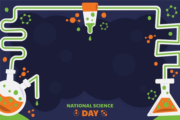 Free vector flat national science day background