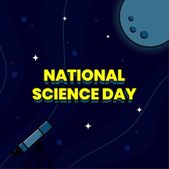 Flat national science day for social media posts