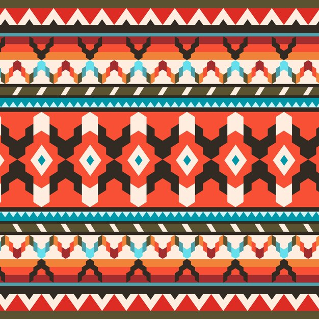 플랫 아메리카 원주민 패턴 디자인