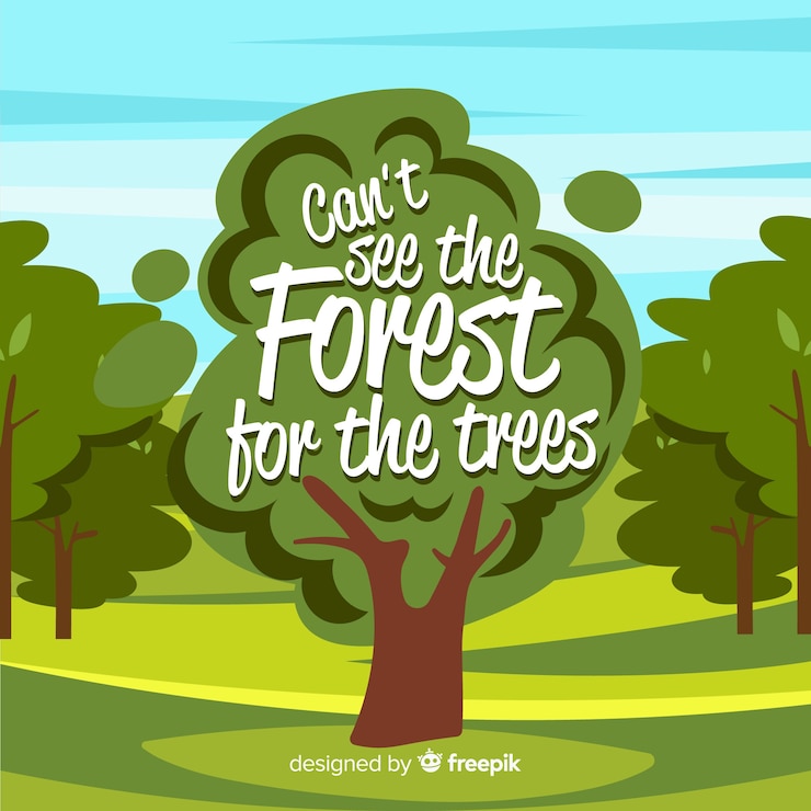 Free Vector flat nature background with quote