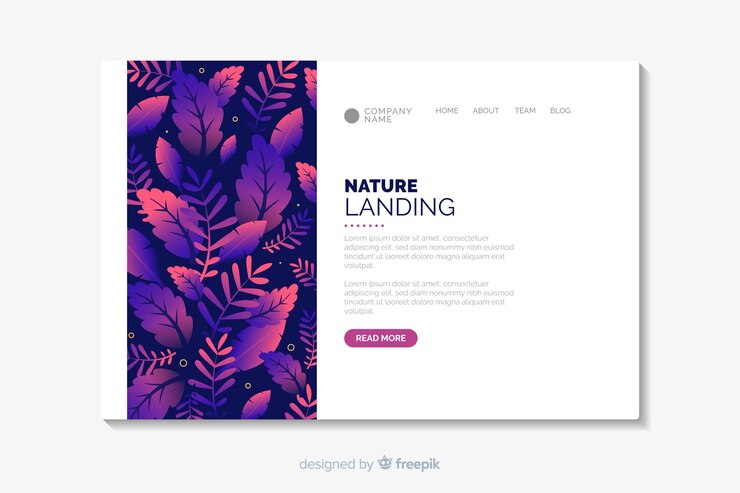 Free Vector flat nature landing page template