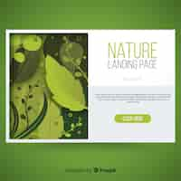 Free vector flat nature landing page template