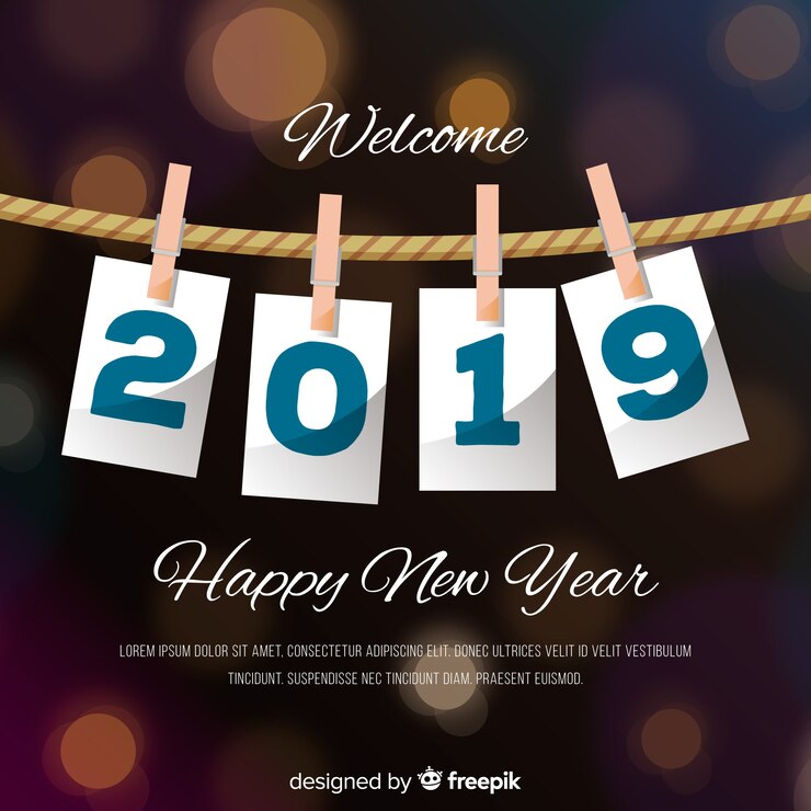 Бесплатный Вектор новый год 2019 года