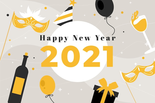 Free vector flat new year background