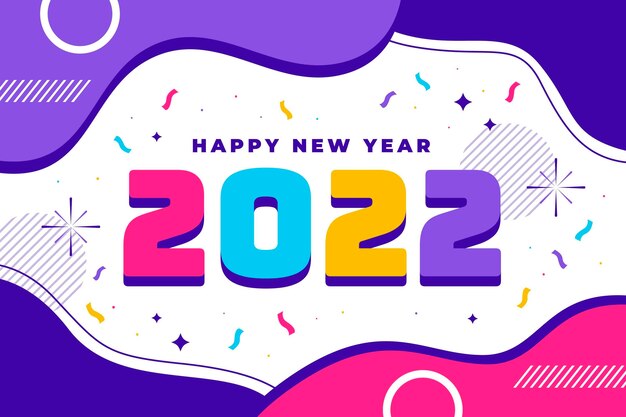 Flat new year background