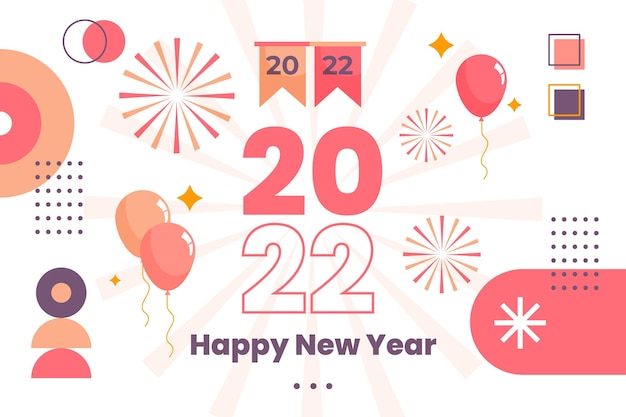 Free vector flat new year background