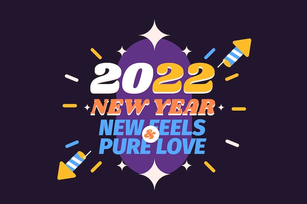 Free vector flat new year background