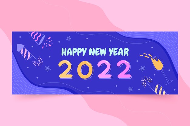 新年社交媒體封面模板