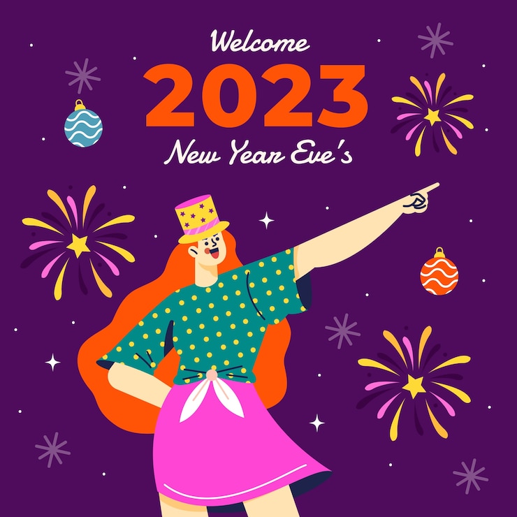 Free Vector flat new years eve illustration