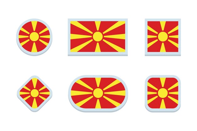 平らな北マケドニアの旗
